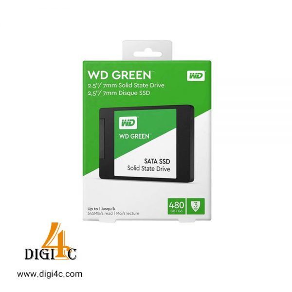 اس اس دی اینترنال وسترن دیجیتال مدل Green WDS240G2G0A ظرفیت ۴۸۰ گیگابایت